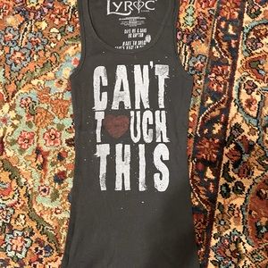 NWT Tank w Lyrics from “Can’t Touch This” the MC Hammer Song size XS